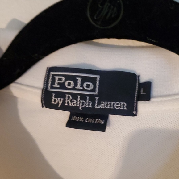 Men's White Polo shirt size Large - Picture 3 of 4